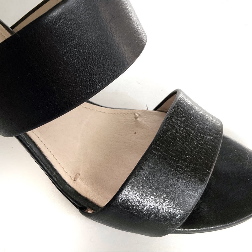 Louise Et Cie Gosia Ankle Cuff Leather Sandal Heels Black Sz 6 - Picture 11 of 12